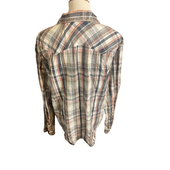 Levi’s Vintage Pearl Snap Button Down Plaid Long Sleeve Multi-Color Men’s Shirt - Picture 6 of 10